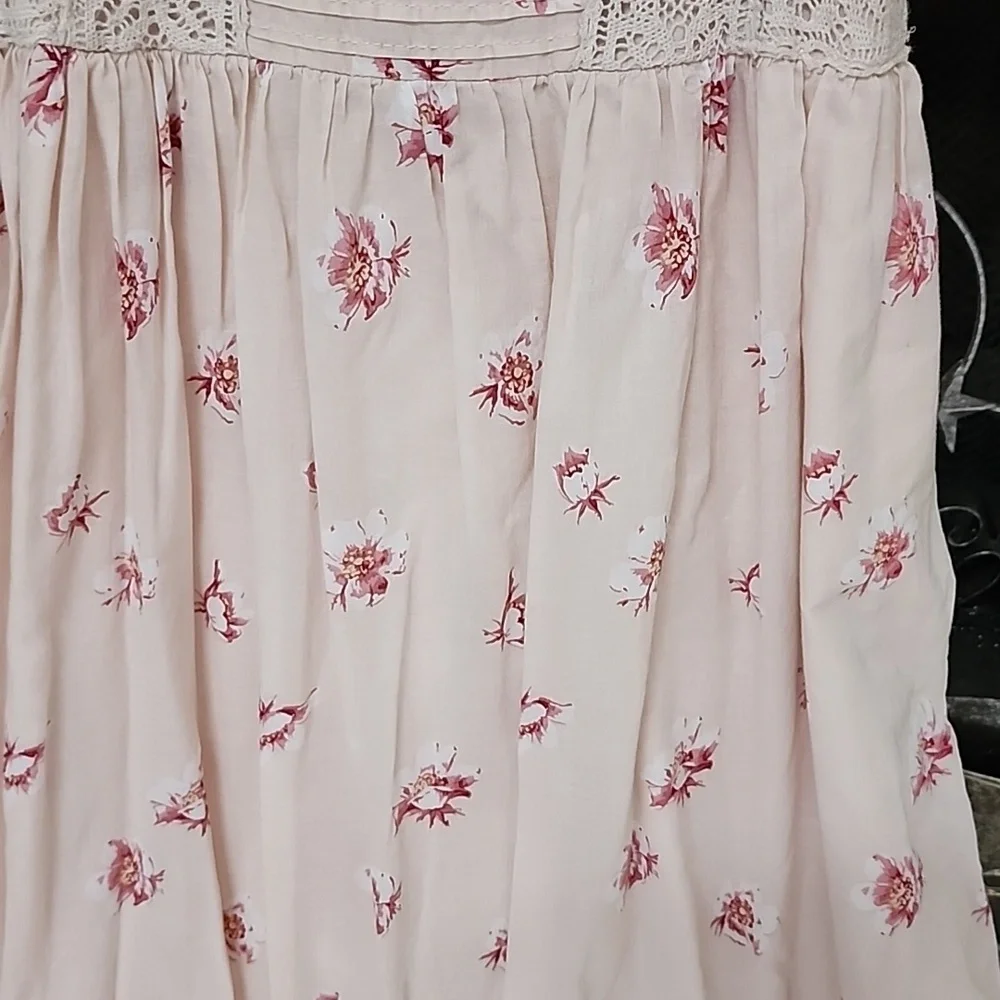 🌹 ABERCROMBIE & FITCH Lace-Pieced Cotton Maxi Dress 🌹